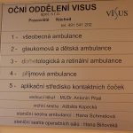 Orientační tabule VISUS - pracoviště Náchod na Poliklinice v Náchodě